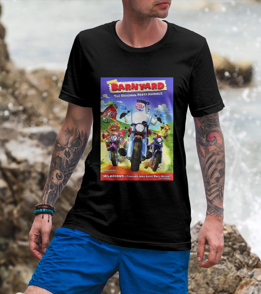Nickelodeon Barnyard DVD 2006 Hilarious The Original Party Animals Widescreen T-Shirt
