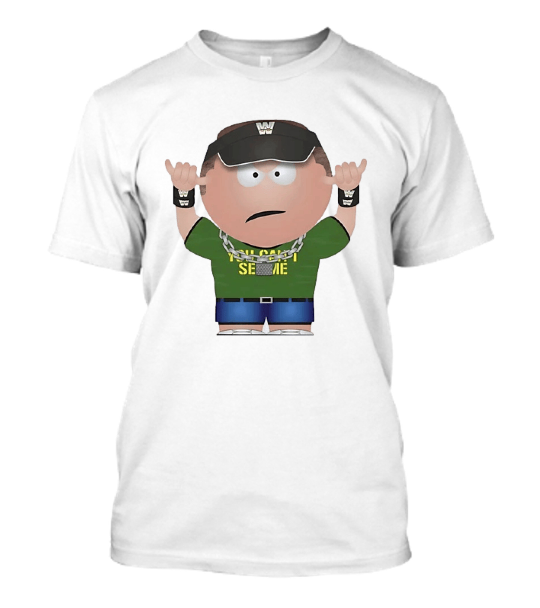 John Cena South Park You Can't See Me WWE Cartoon T-Shirt