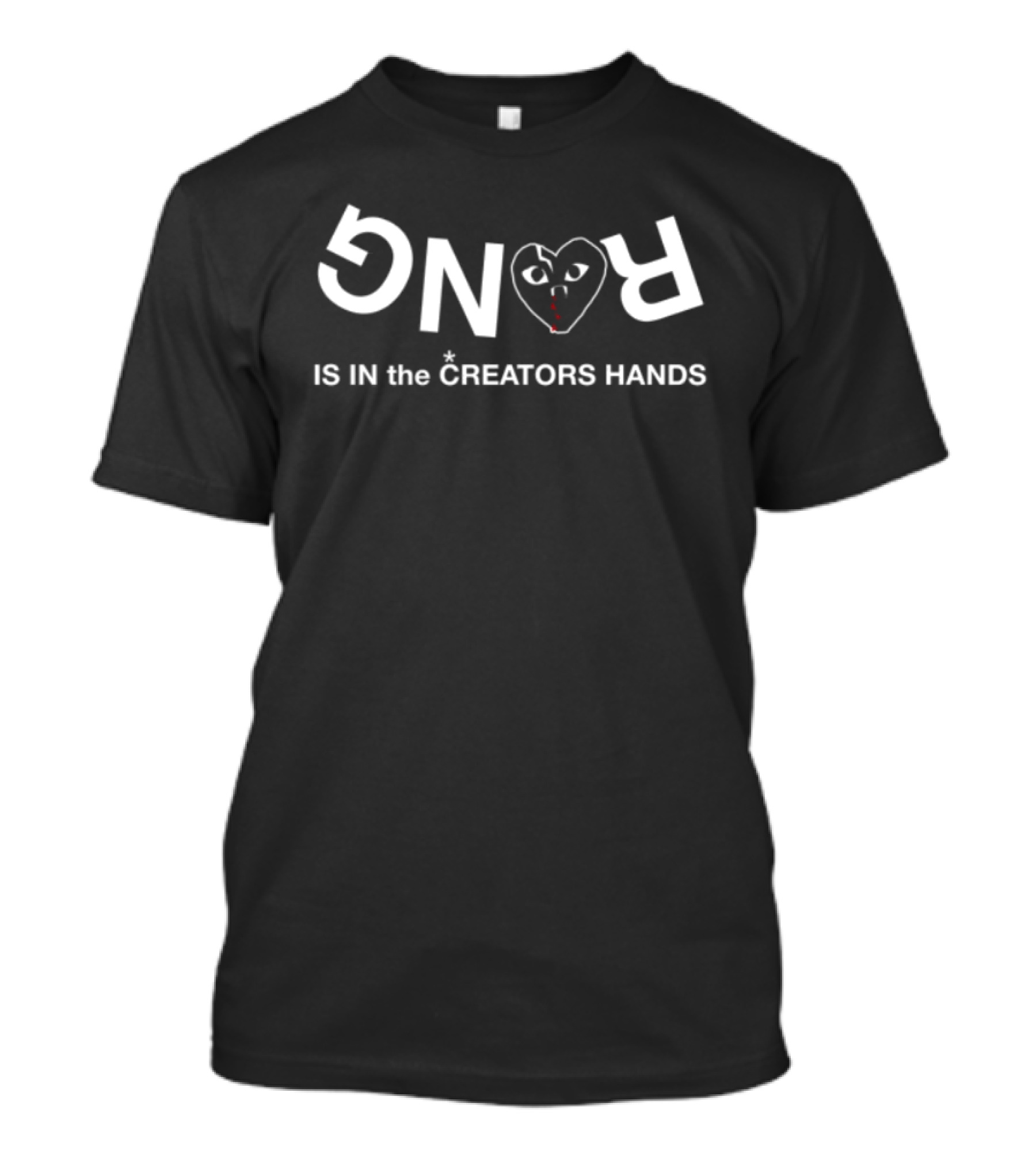Revenge Is In The Creators Hands Rvg Heart Design Black T-Shirt