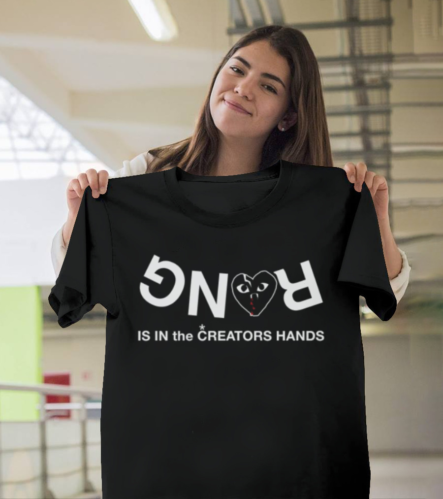 Revenge Is In The Creators Hands Rvg Heart Design Black T-Shirt