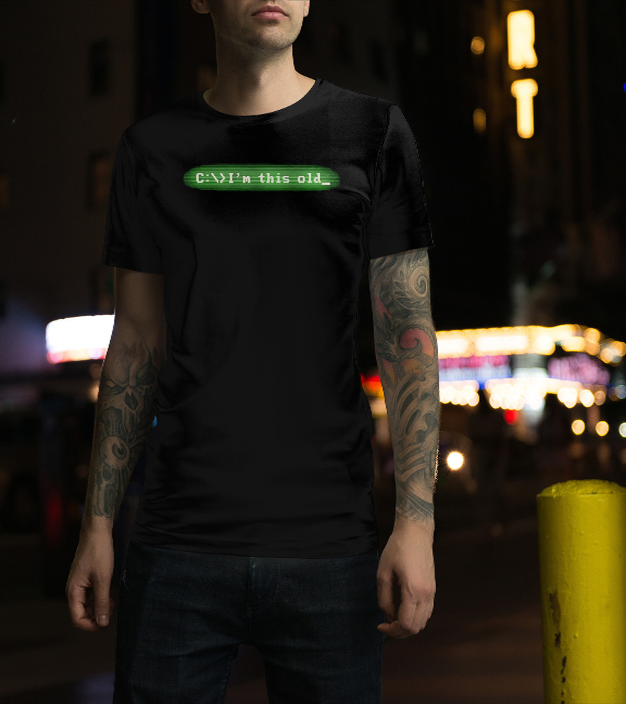 C I'm This Old Computer Command Line Retro Tech Humor T-Shirt