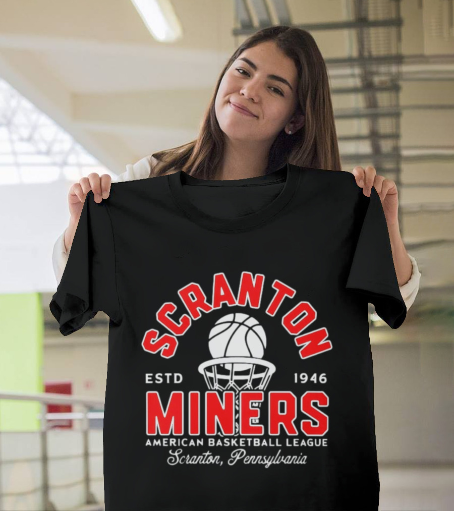 Scranton Miners Estd 1946 American Basketball League Scranton Pennsylvania T-Shirt