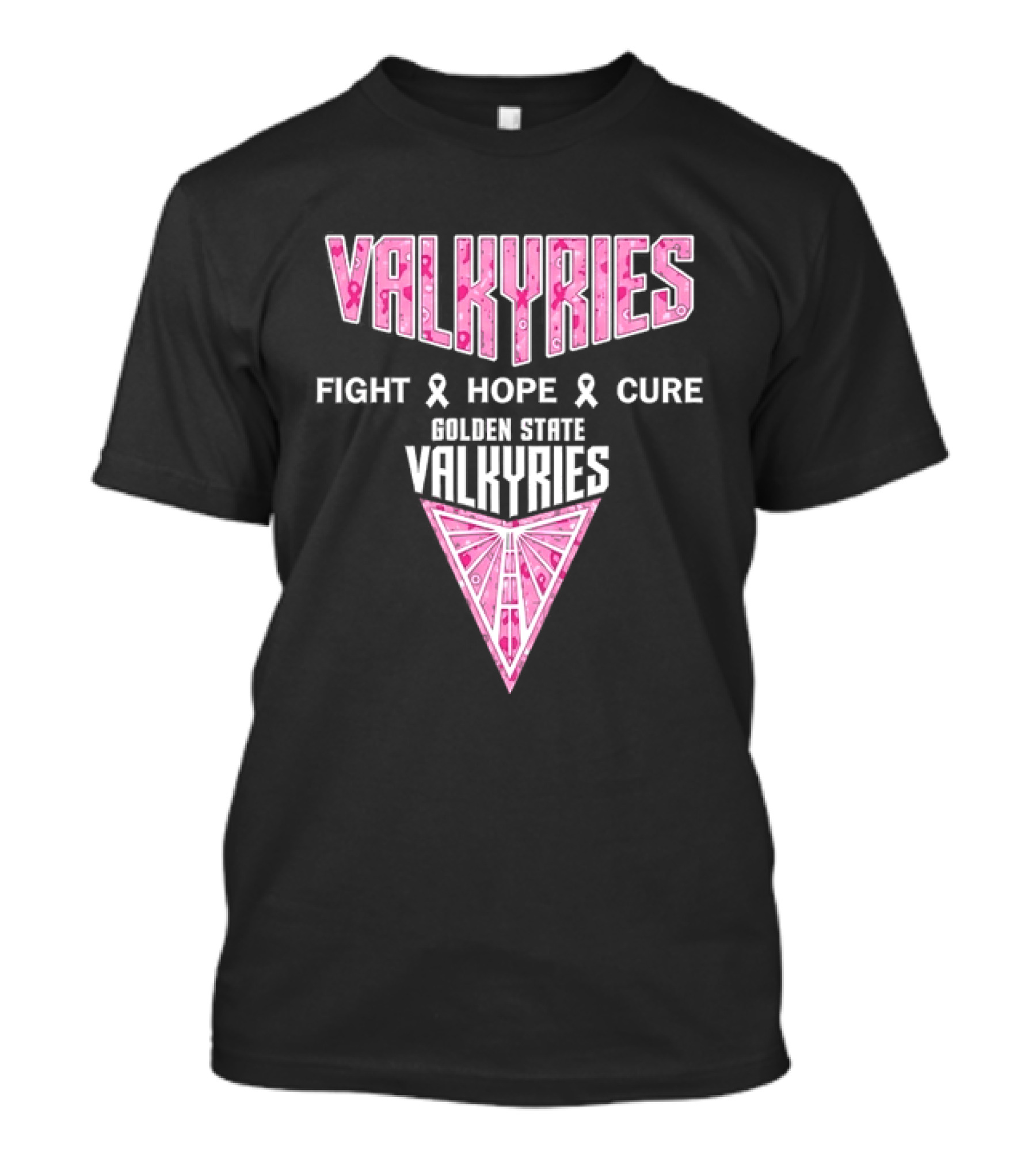 Golden State Valkyries Fight Hope Cure Breast Cancer Awareness WNBA T-Shirt