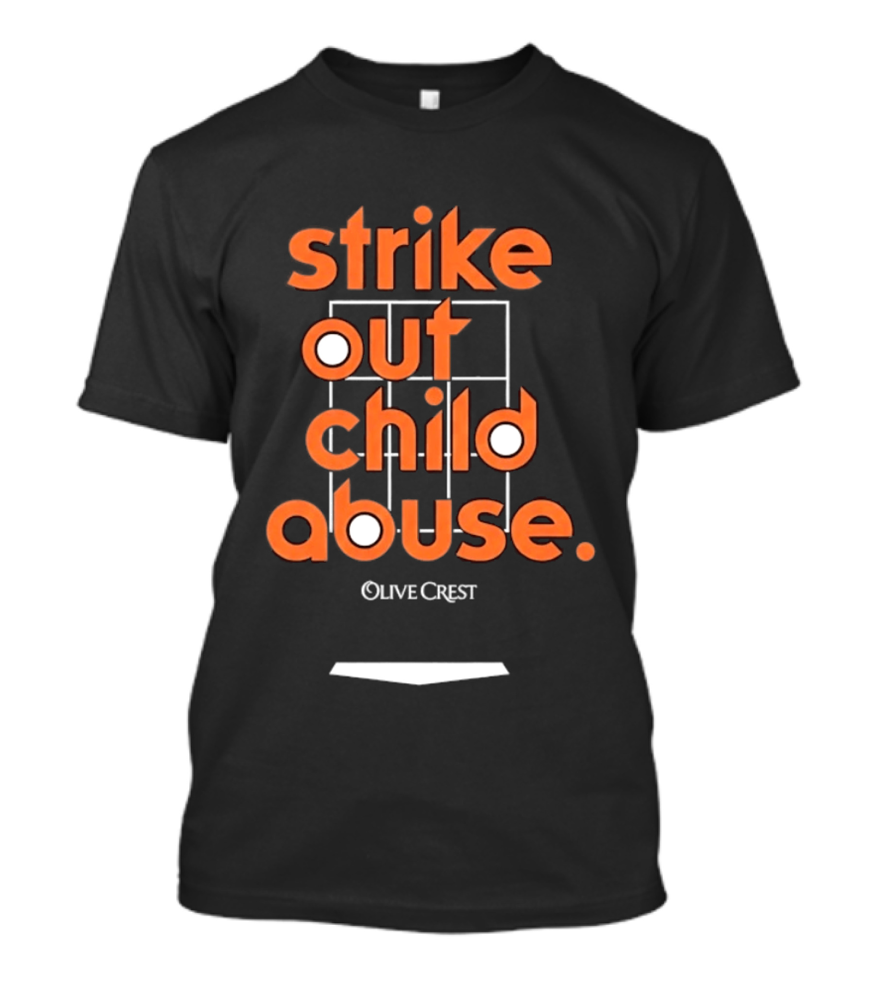Strike Out Child Abuse Olive Crest Charity Event T-Shirt