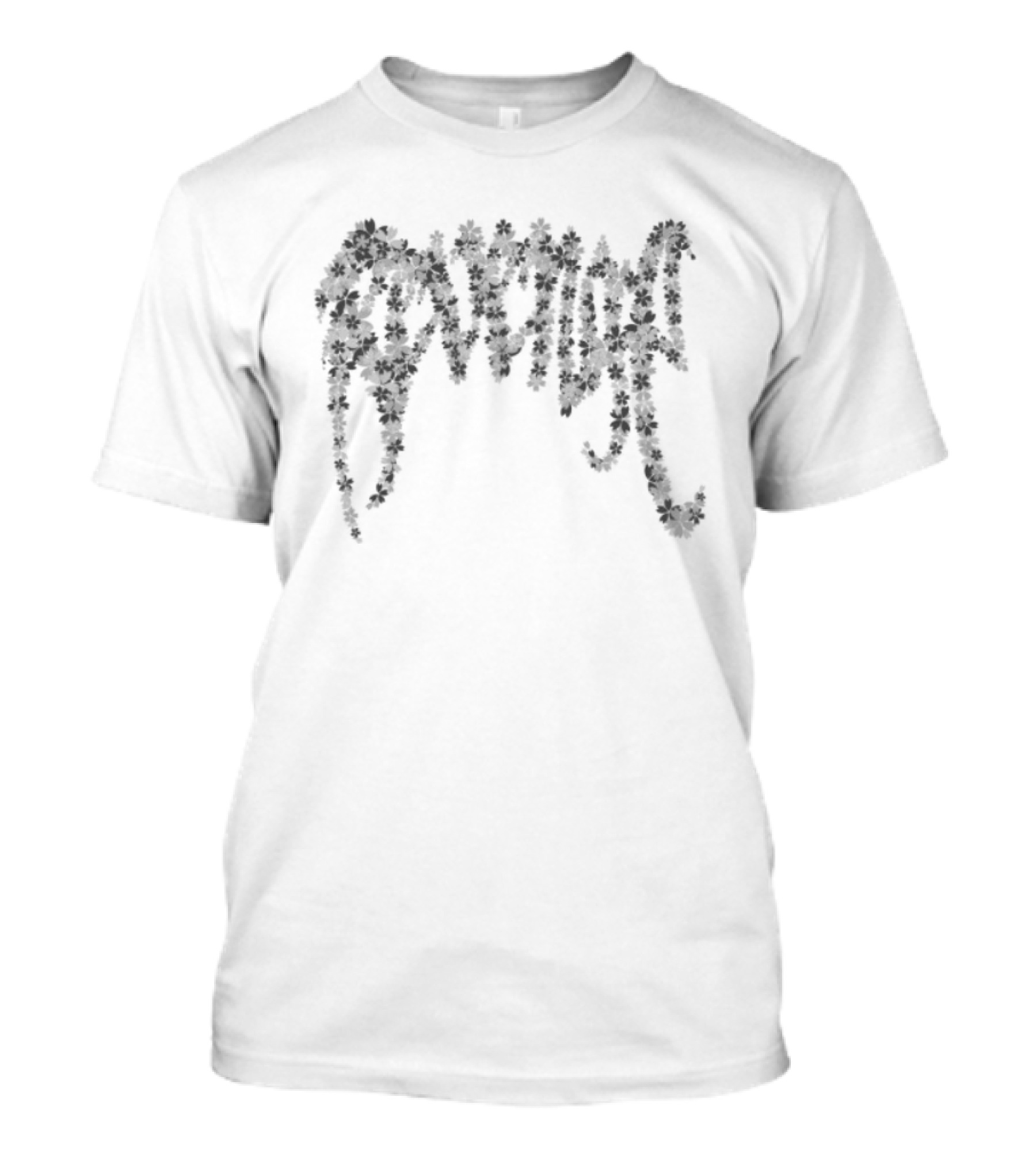 Revenge Store Sakura White Grey Print T-Shirt