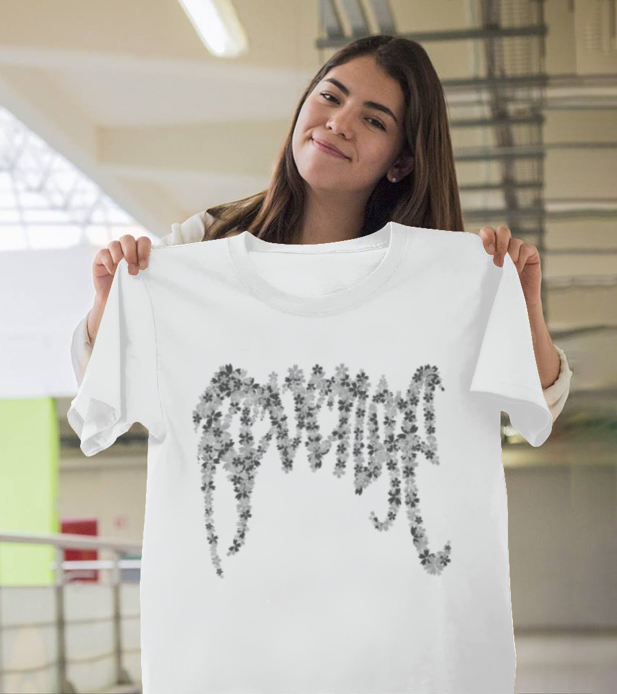 Revenge Store Sakura White Grey Print T-Shirt
