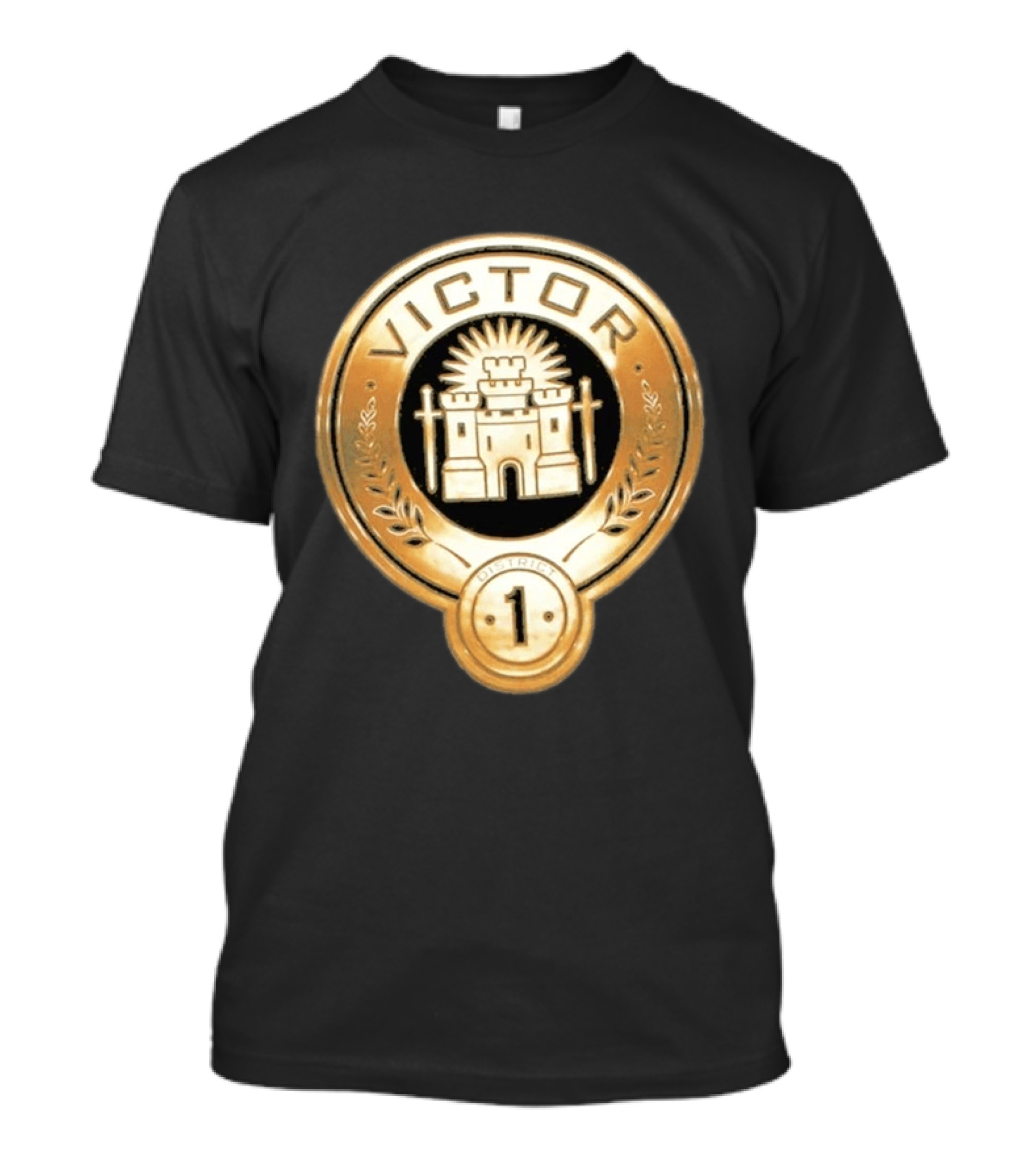 The Hunger Games Victor Emblem District 1 Badge With Castle And Swords T-Shirt