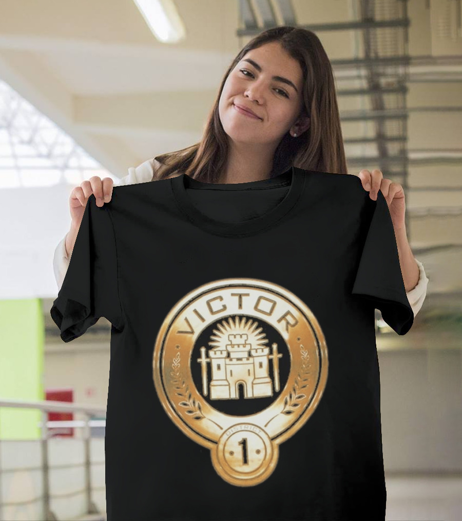 The Hunger Games Victor Emblem District 1 Badge With Castle And Swords T-Shirt