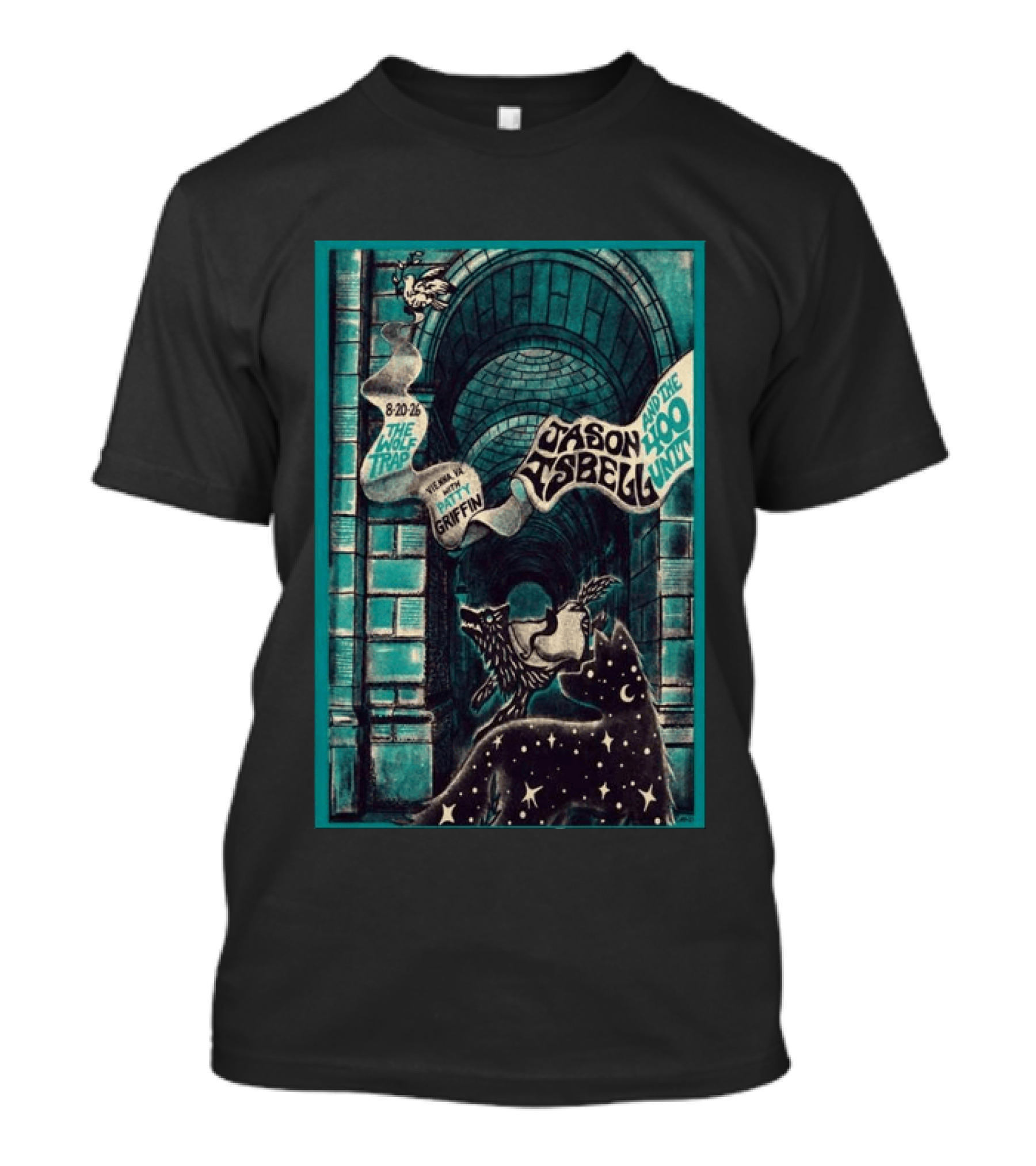 Jason Isbell And The 400 Unit The Wolf Trap Vienna VA Aug 20 2026 Featuring Patty Griffin T-Shirt