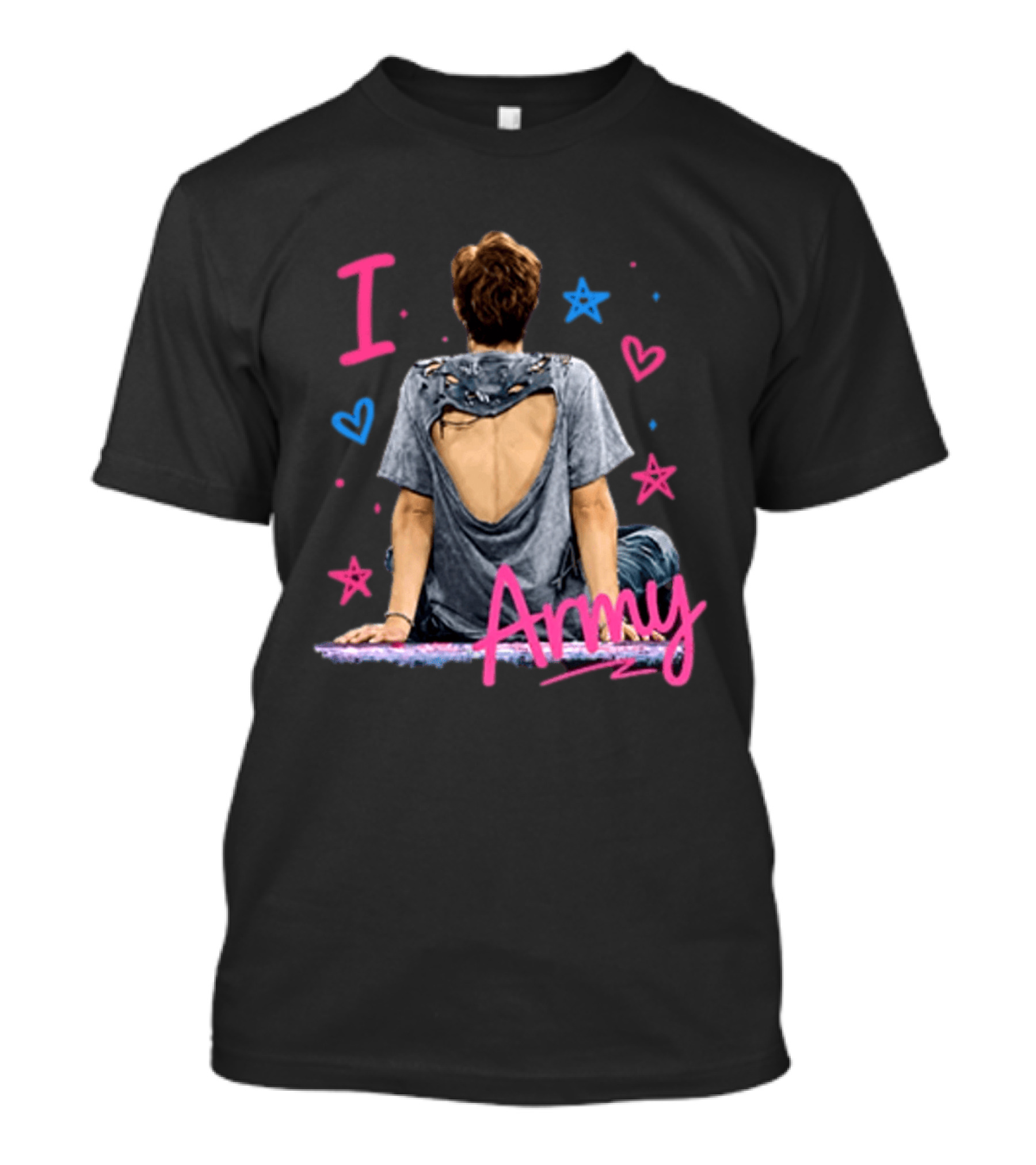 I Love Army Joonie BTS Stars Hearts T-Shirt