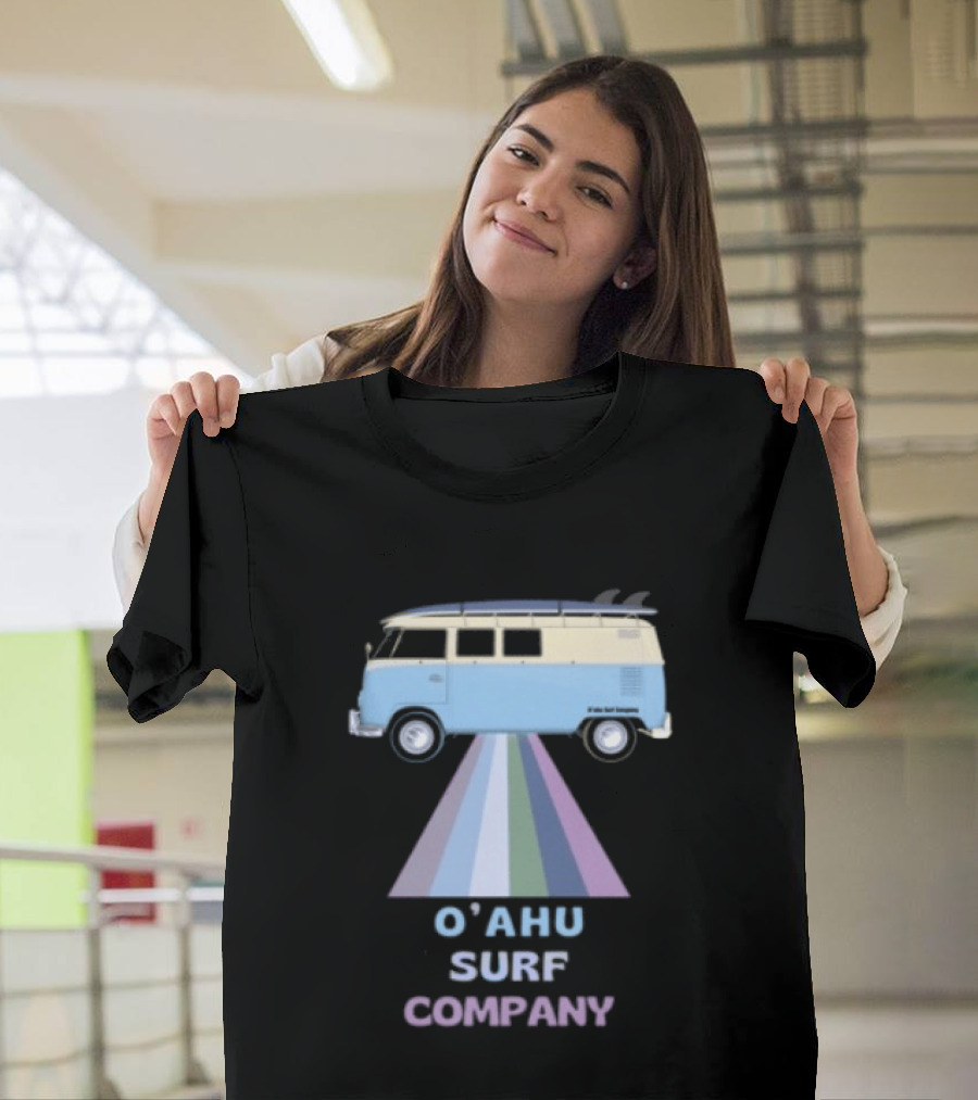 Oahu Surf Company Vintage Surf Bus Hawaiian Islands T-Shirt