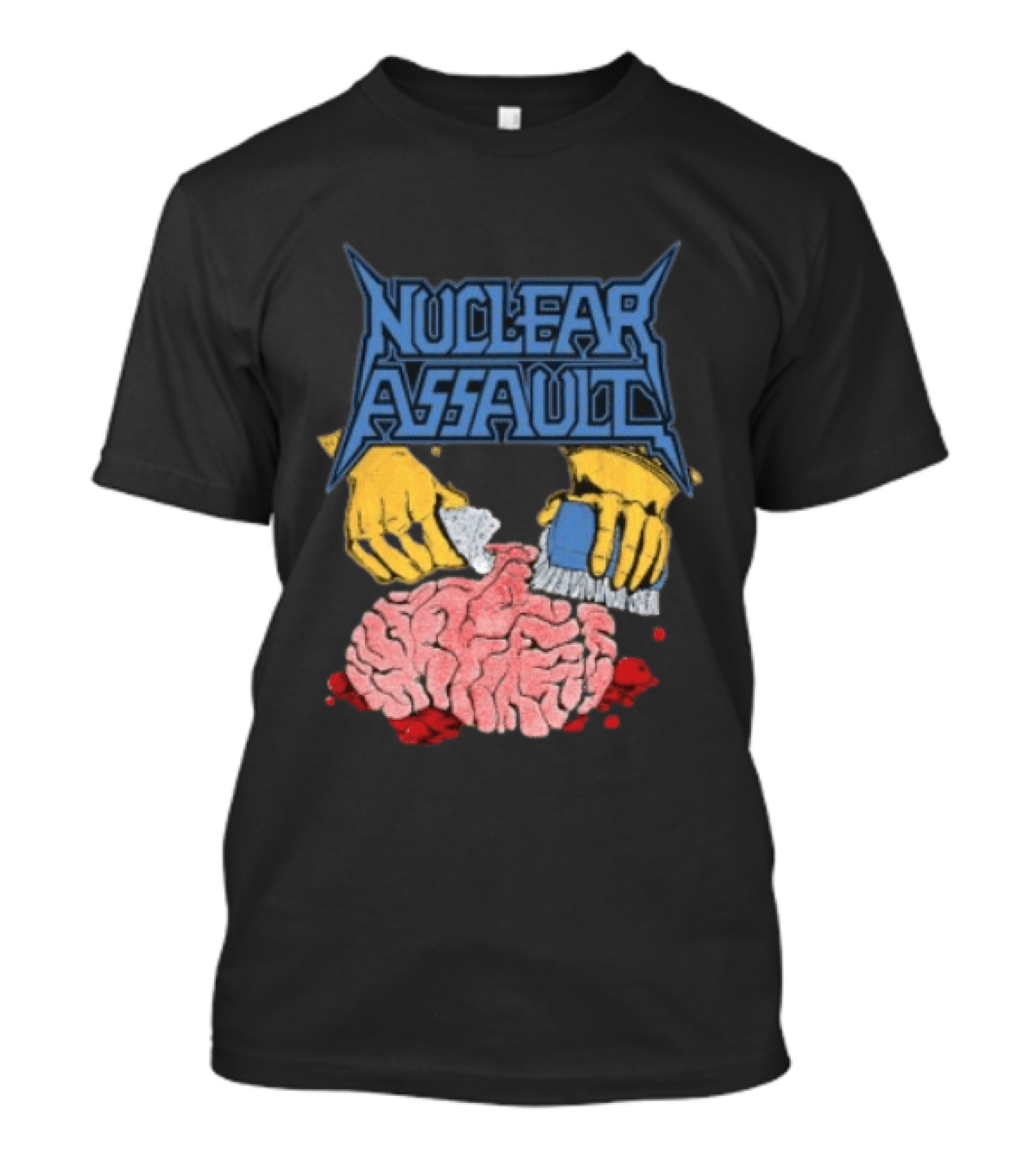 Nuclear Assault Brain Scrubbing Art Beyond Human Store Po Box Leftovers T-Shirt