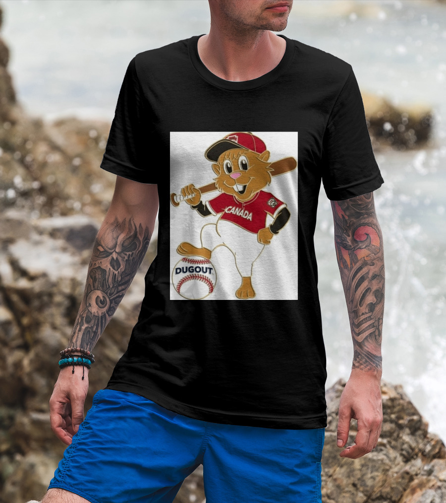 Canada Little League Beaver Baseball Dugout Pin T-Shirt