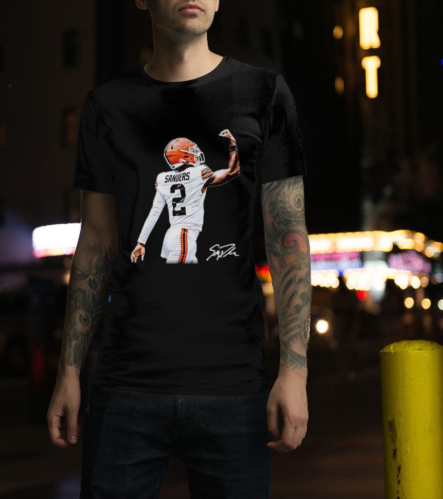 Sanders Number 2 Miami Dolphins Player Celebration T-Shirt
