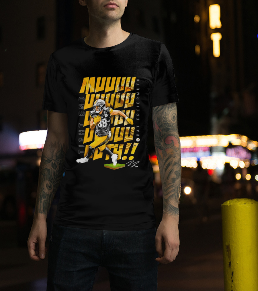 Pat Freiermuth Pittsburgh Steelers Muuuuuuth Tight End T-Shirt