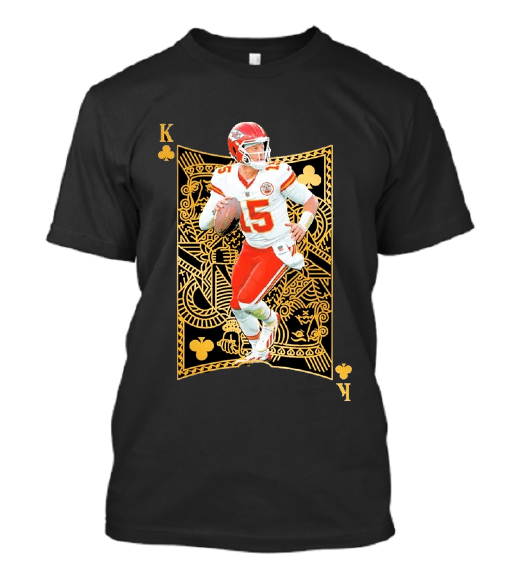 Patrick Mahomes II Kansas City Chiefs King Of Clubs Football Card T-Shirt