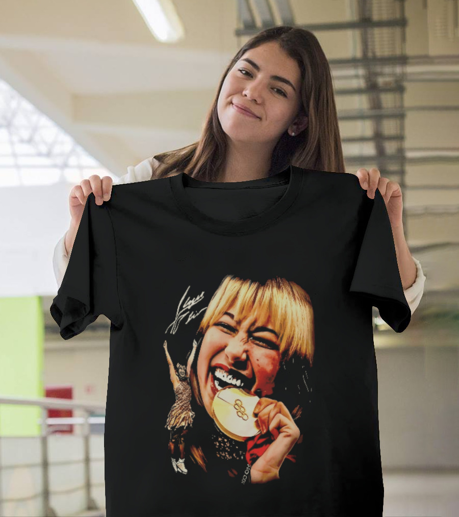 Tara Lipinski Olympic Gold Medal Celebration Iconic Figure Skater Image T-Shirt