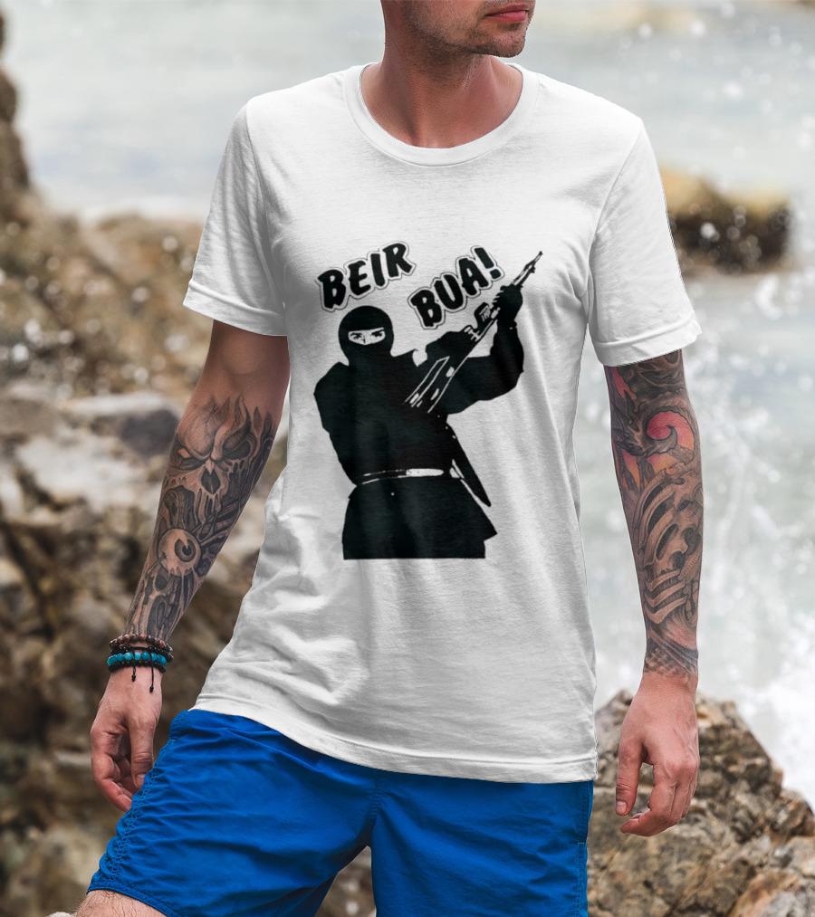 Beir Bua Irish Republican Ireland Gaelic Armed Figure T-Shirt