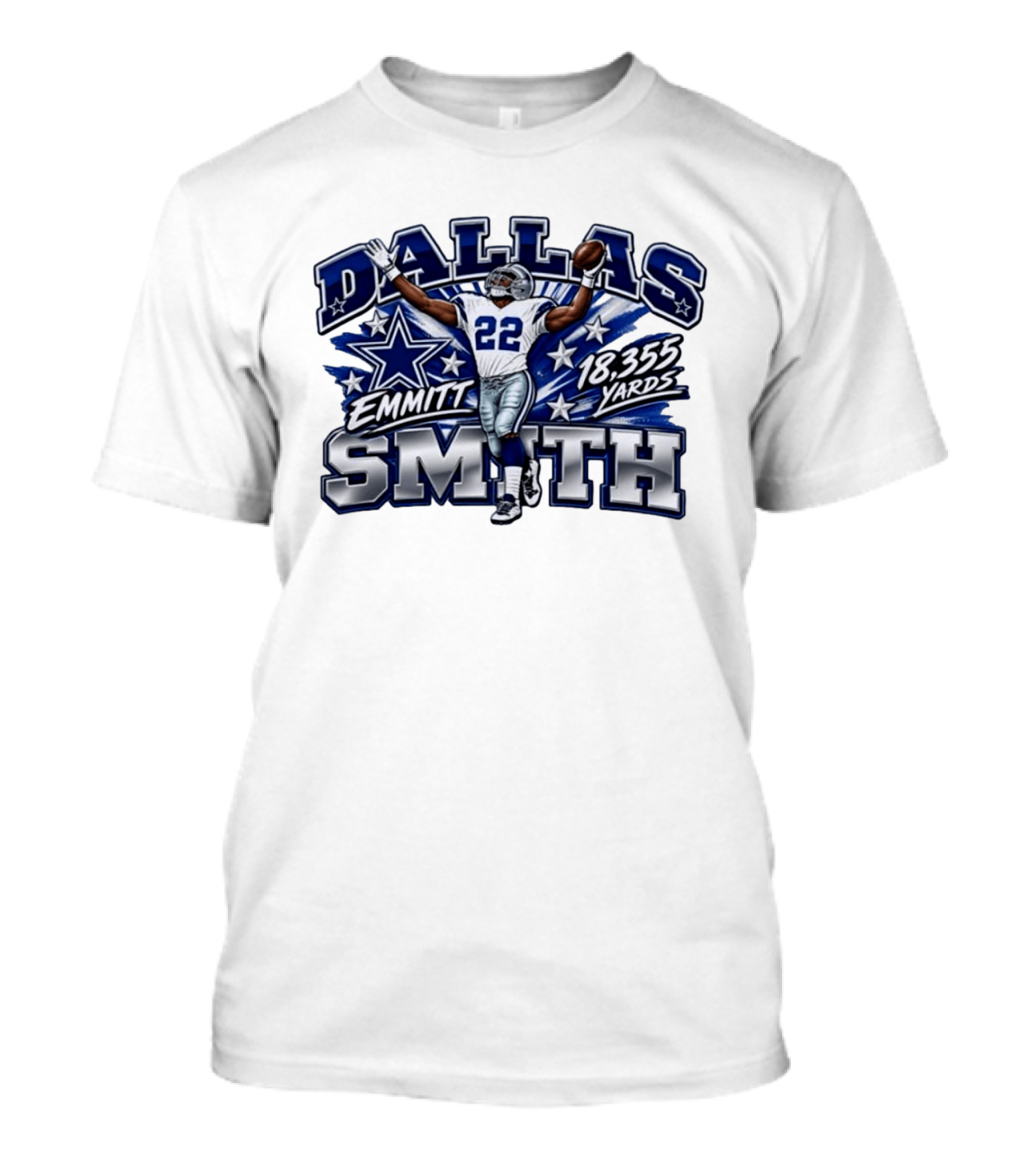 Dallas Emmitt Smith 22 Cowboys 18355 Yards Legend Star T-Shirt
