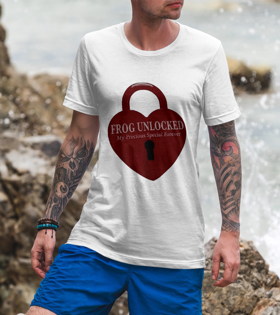 Frog Unlocked Heart Lock My Precious Special Forever T-Shirt