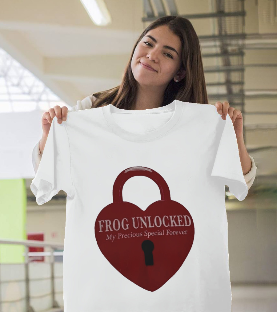 Frog Unlocked Heart Lock My Precious Special Forever T-Shirt
