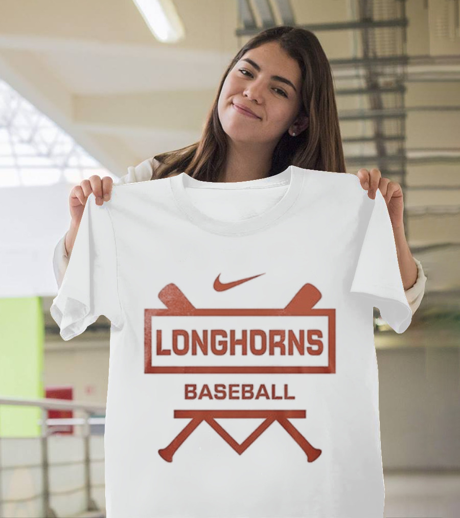 Longhorns Baseball Nike Logo Let's Go T-Shirt