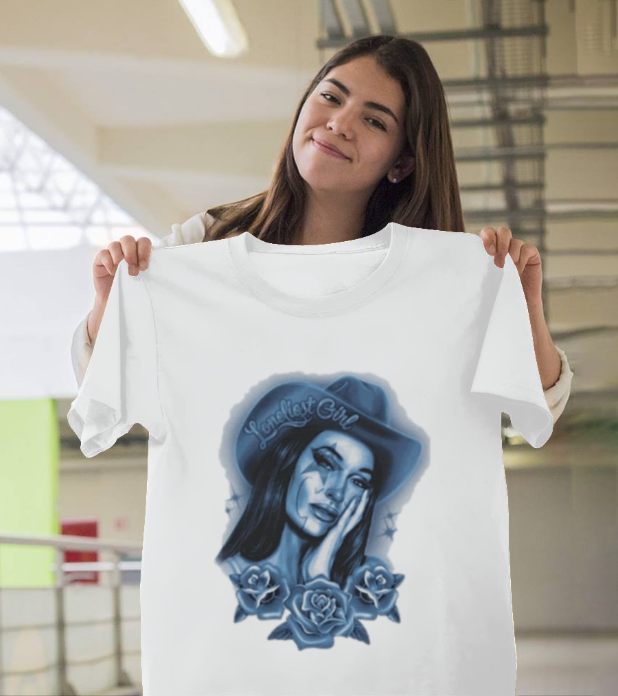 Kacey Musgraves Middle Of Nowhere Tour 2026 Loneliest Girl Airbrush Roses Blue Hat T-Shirt