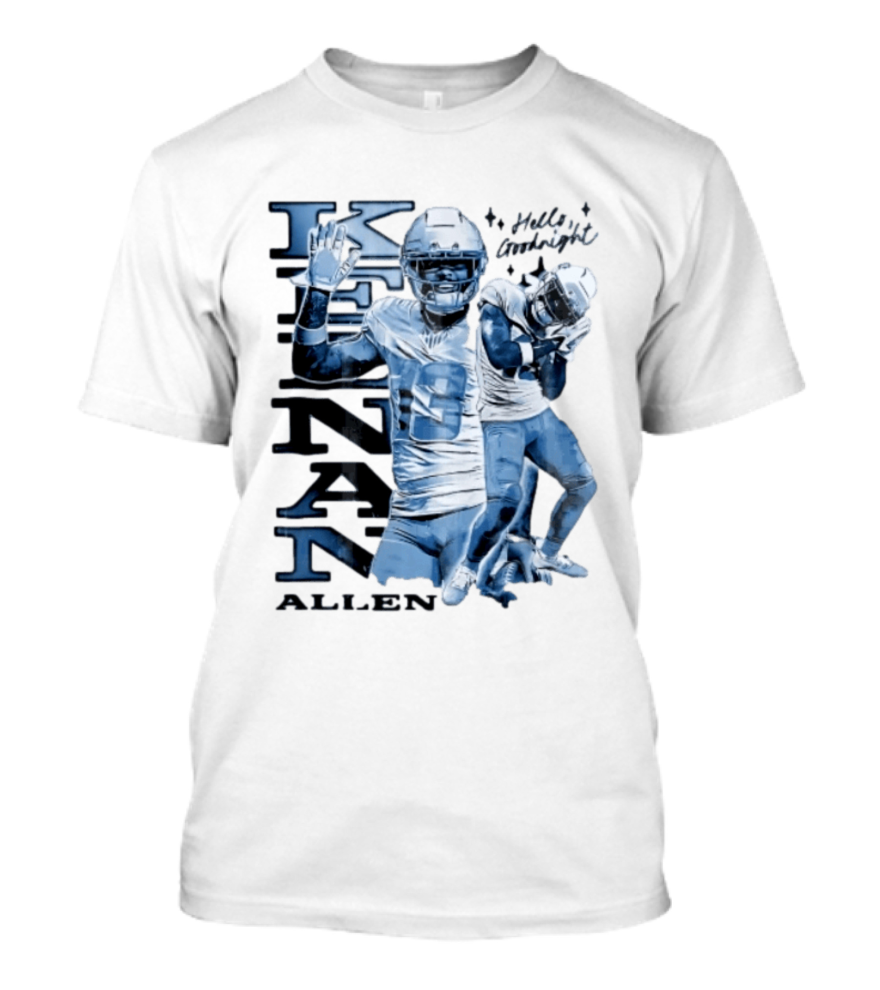Los Angeles Chargers Keenan Allen Hello Goodnight Waving Sleeping Pose T-Shirt