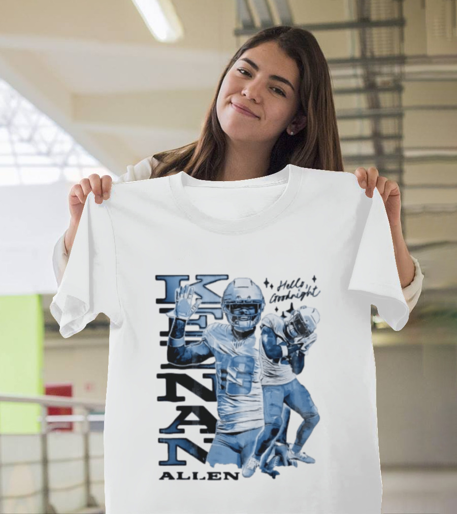 Los Angeles Chargers Keenan Allen Hello Goodnight Waving Sleeping Pose T-Shirt