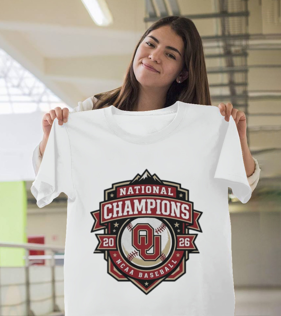 Oklahoma Sooners 2026 National Champions NCAA Baseball CWS T-Shirt