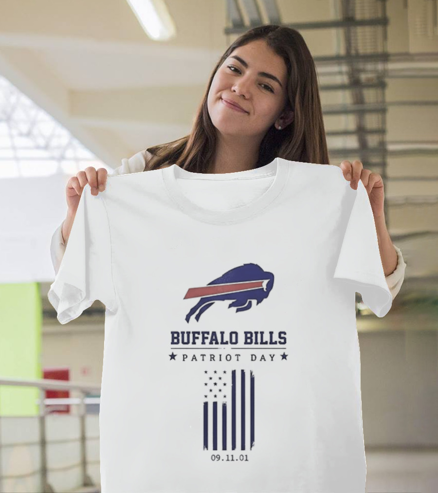 Buffalo Bills Patriot Day 09 11 01 Flag T-Shirt