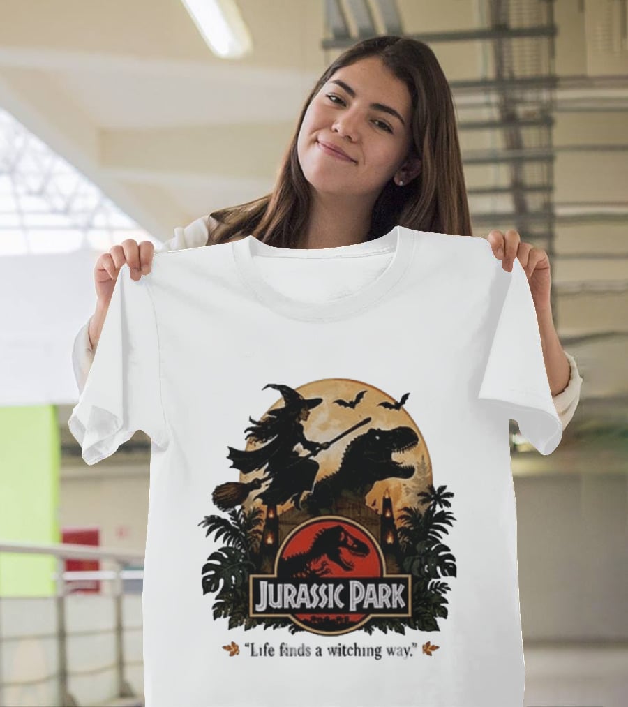 Jurassic Park Life Finds A Witching Way Halloween T-Shirt