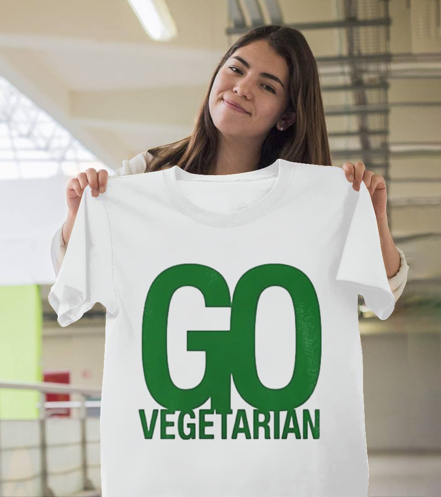 Justice Hamburgers Are Made Of What Go Vegetarian Cow T-Shirt