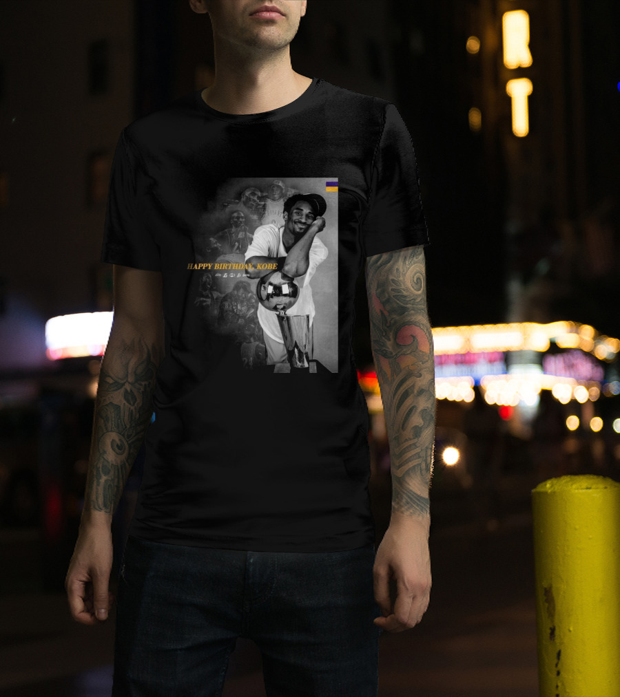 Legend Laker Happy Birthday Kobe Iconic Moments And Achievements T-Shirt