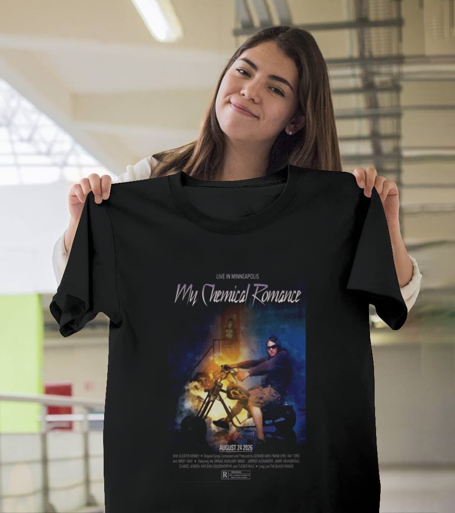 Live In Minneapolis My Chemical Romance August 24 2026 With Sleater Kinney T-Shirt