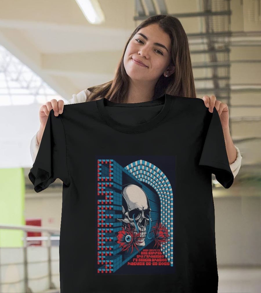 OSEES Knights Of The Crimson Eye San Francisco Chapel August 26 29 2026 Skull Spiral T-Shirt
