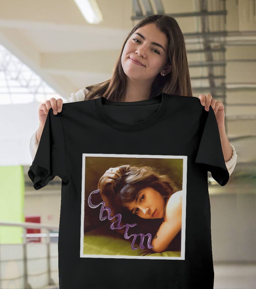 Clairo Charm Album Cover Art Vintage Portrait With Purple T-Shirt