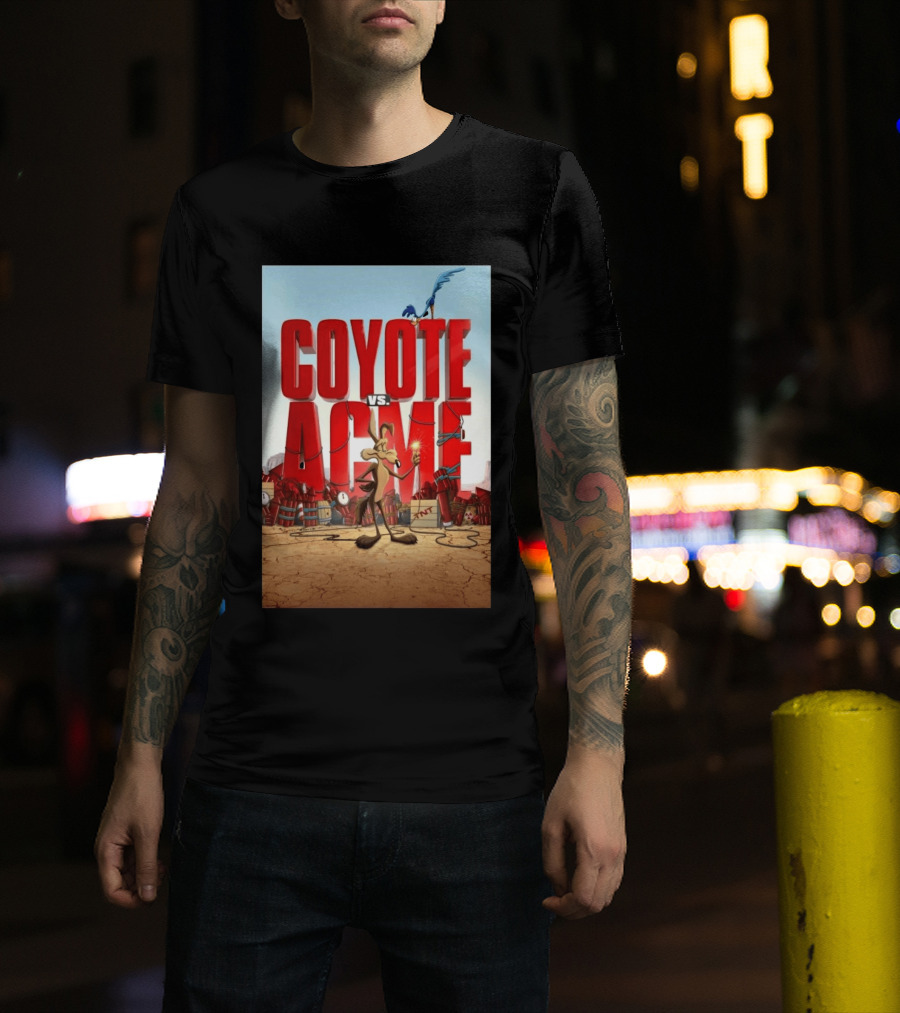Coyote Vs. Acme Explosive Showdown With Cartoon Rivals T-Shirt