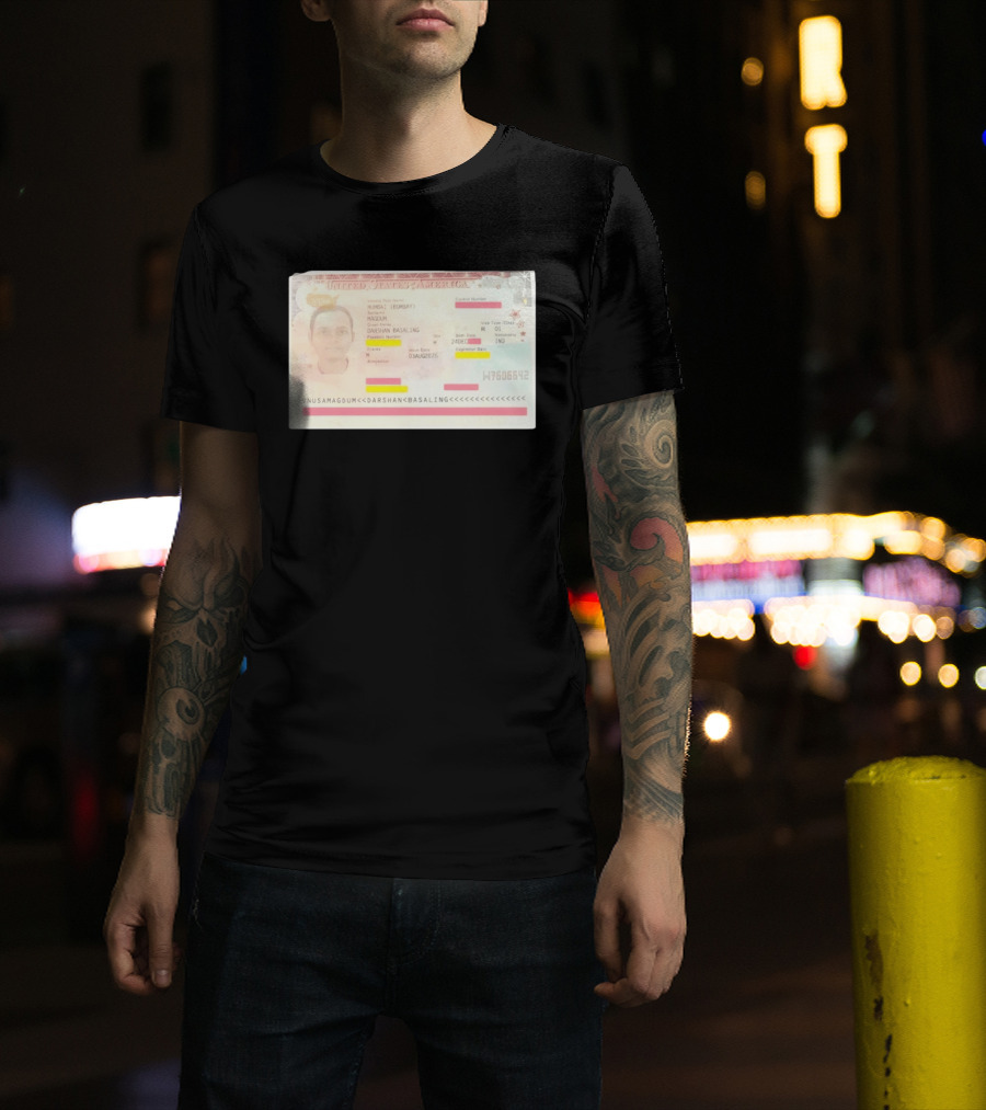 United States Of America Visa Darshan Basaling Magdum Mumbai Passport T-Shirt