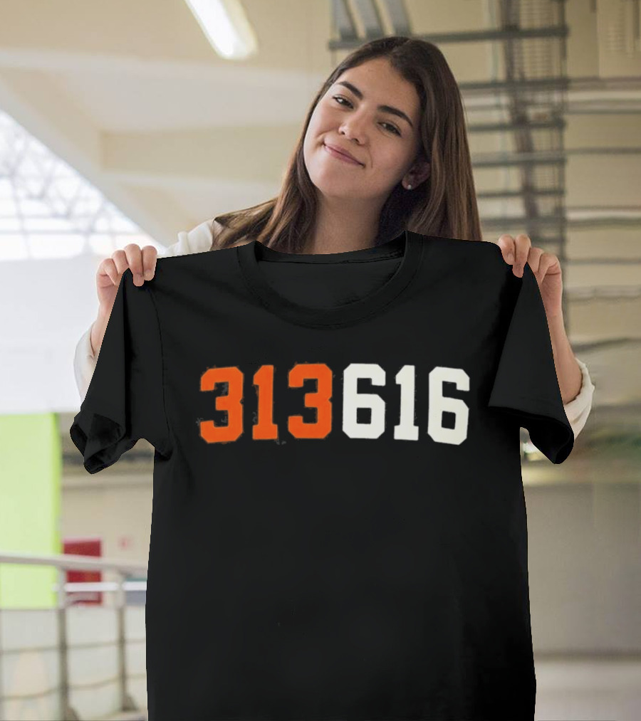 Isaac Teslaa 313 616 Retro Number T-Shirt