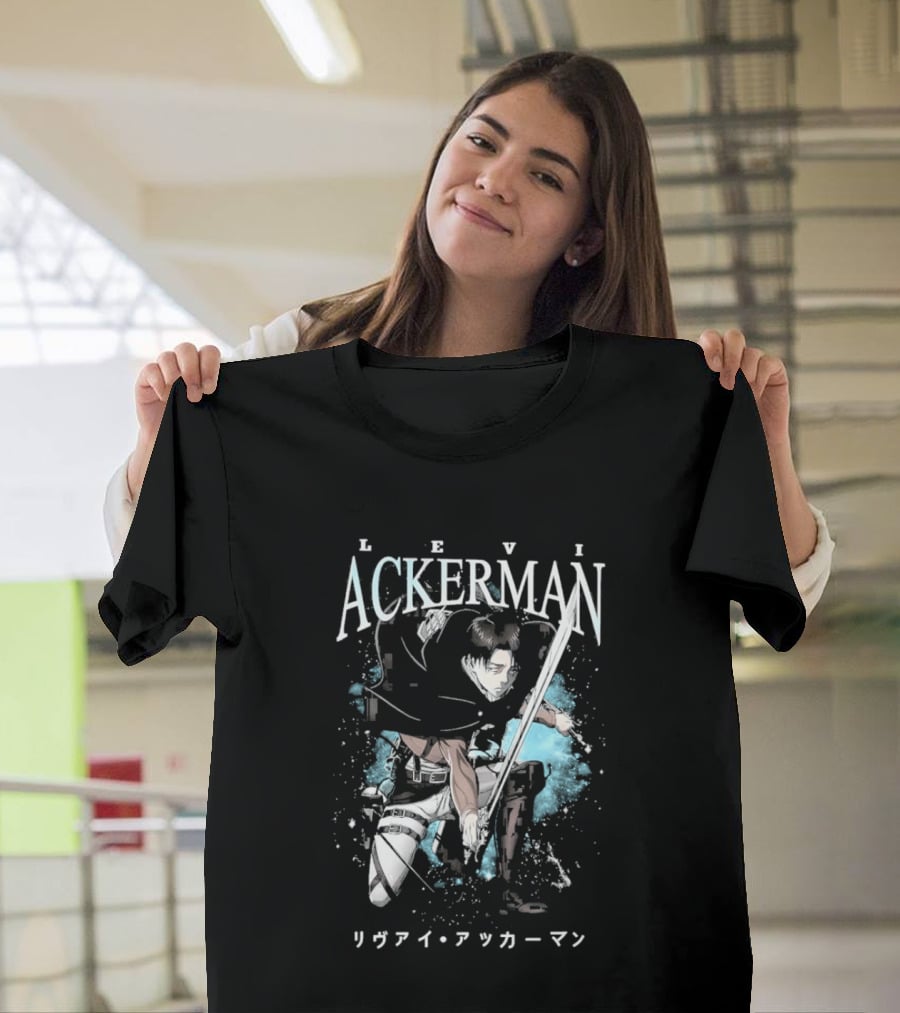 Levi Ackerman 90s Bootleg Oversized AOT Attack On Titan Anime T-Shirt