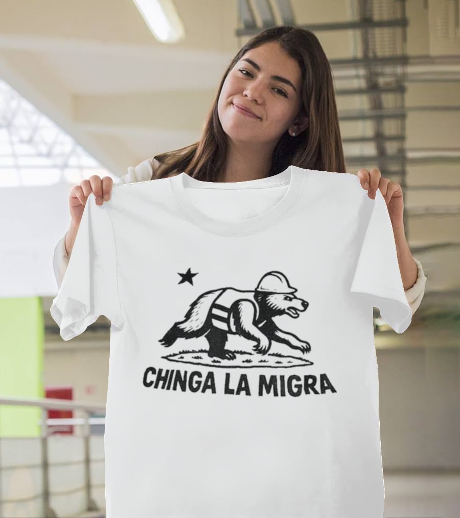 Bear Worker Chinga La Migra Star T-Shirt