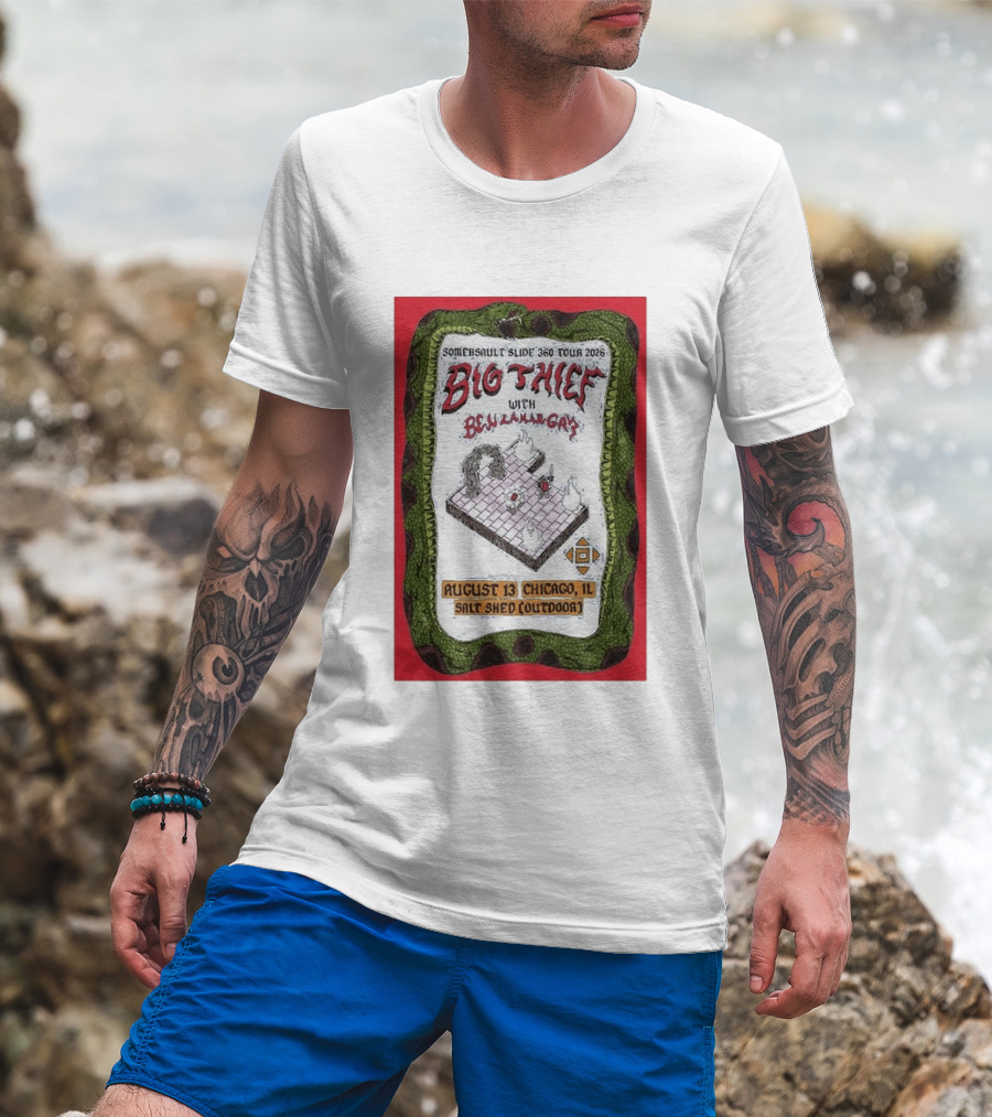 Somersault'slide 360 Tour 2026 Big Thief With Ben Lamar Gay August 13 Chicago Salt Shed Outdoor T-Shirt