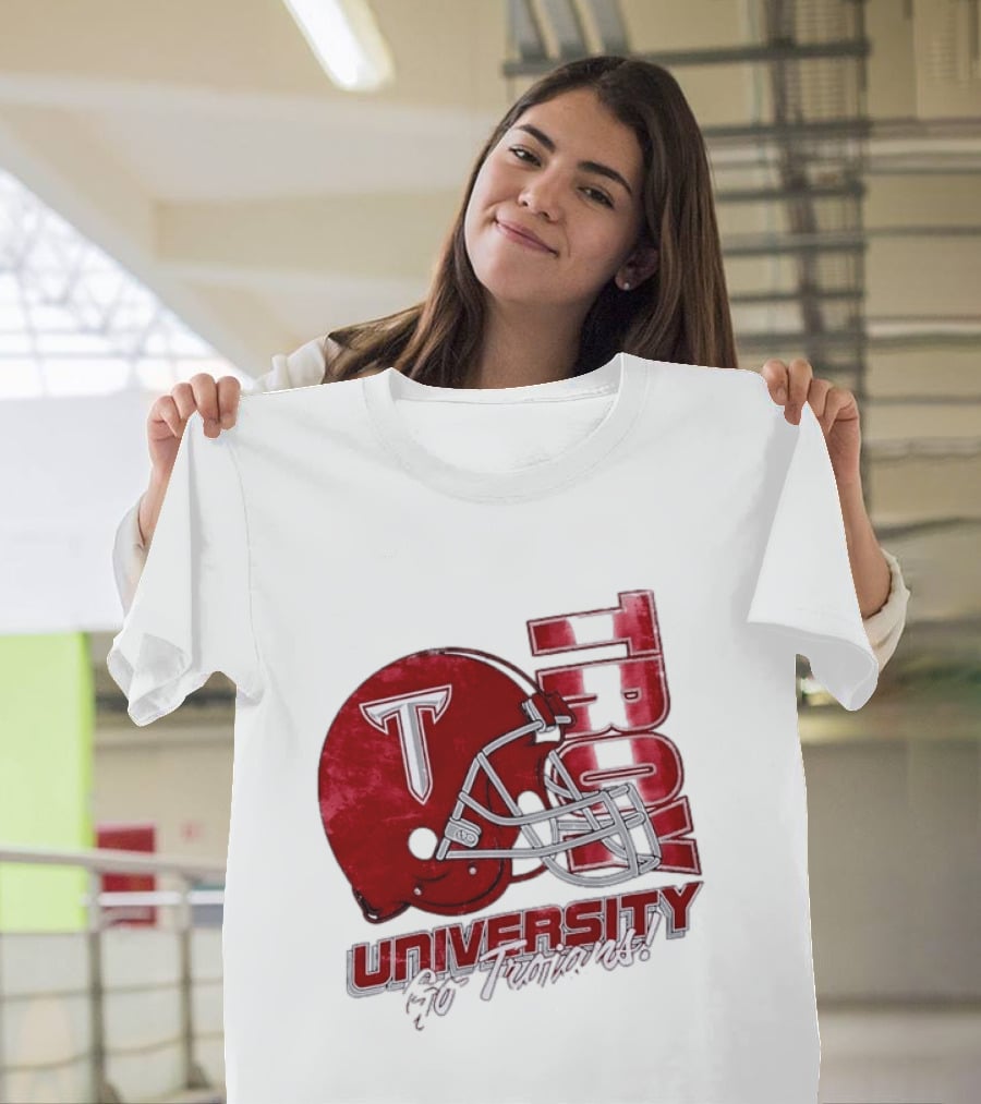 Troy Trojans University Go Trojans Football Helmet T T-Shirt