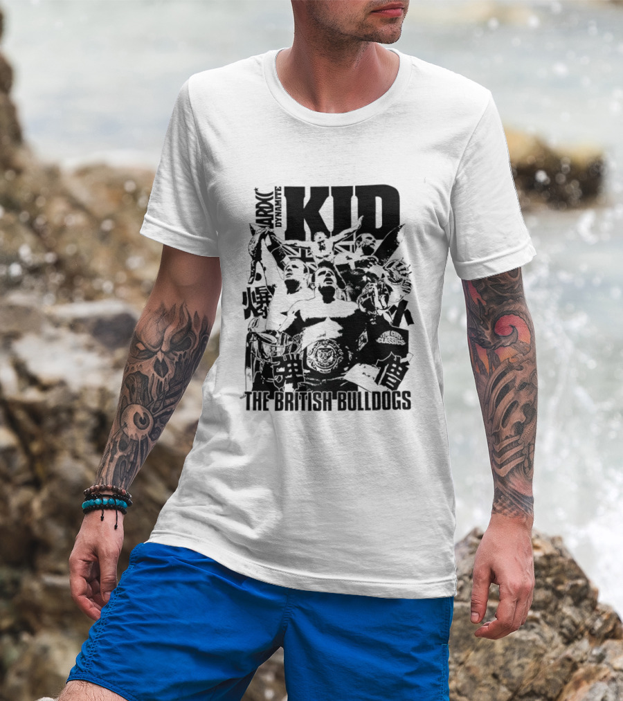 Dynamite Kid The British Bulldogs WWE Wrestling Cult T-Shirt