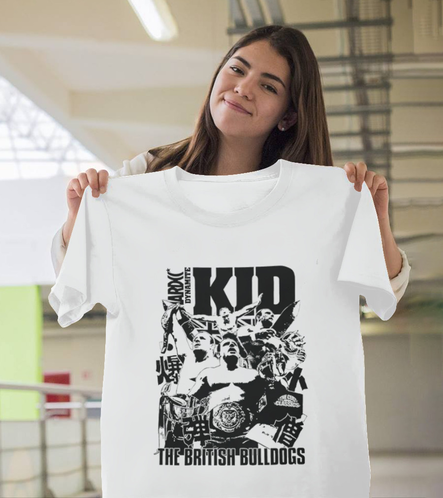 Dynamite Kid The British Bulldogs WWE Wrestling Cult T-Shirt