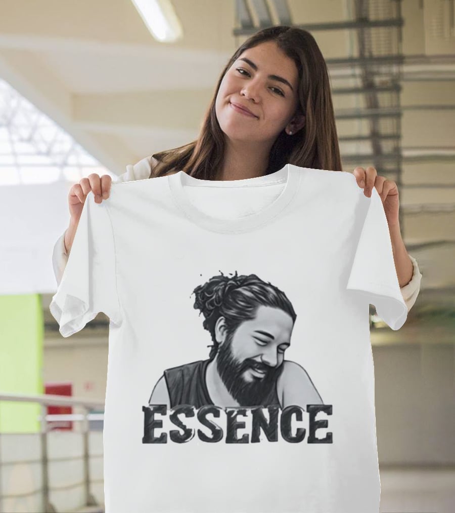 Essence Bearded Man Minimalist Smiling T-Shirt