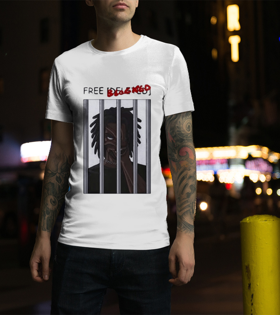 Free Blocked The Commissary Villain Dept Character Behind Bars T-Shirt