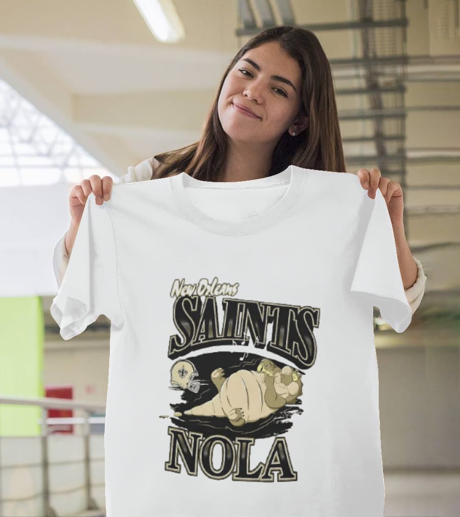 New Orleans Saints NOLA Disney Character Football T-Shirt