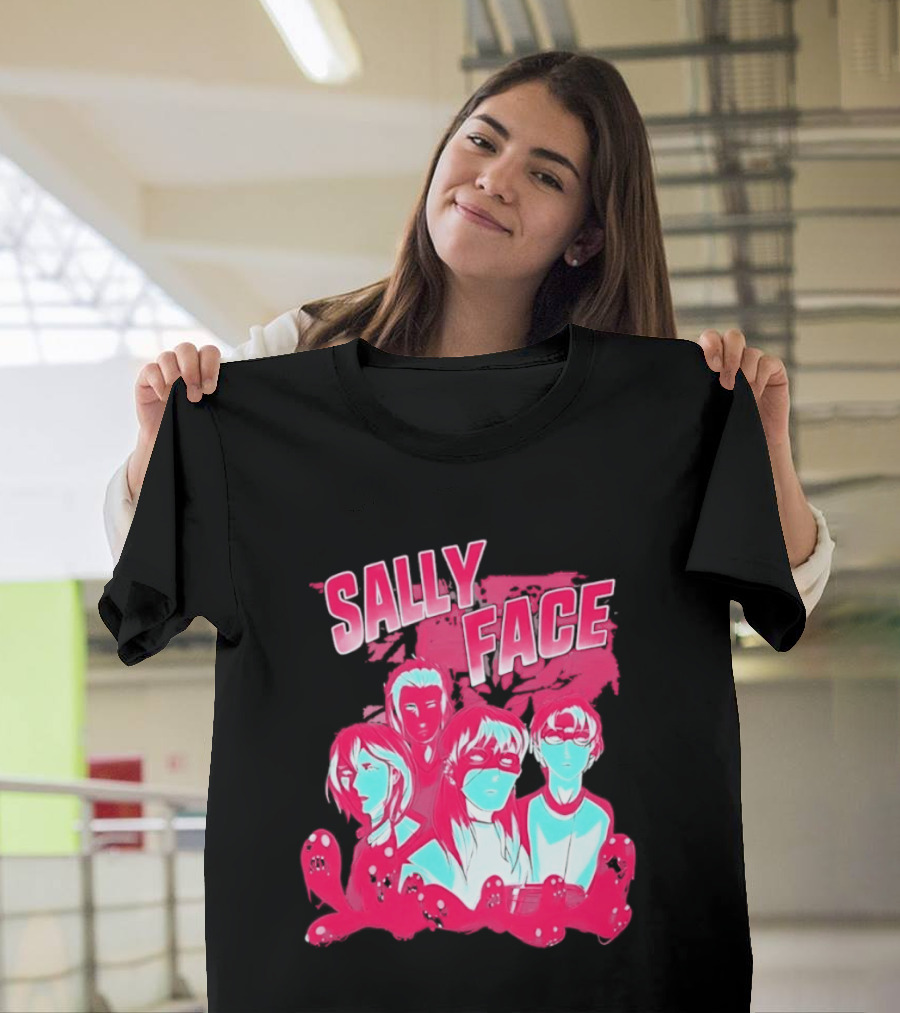 Sally Face Characters Group Indie Game Sal Fisher T-Shirt